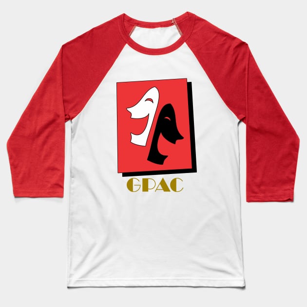 GPAC Logo Gold Text - Transparent Baseball T-Shirt by GPAC Merch